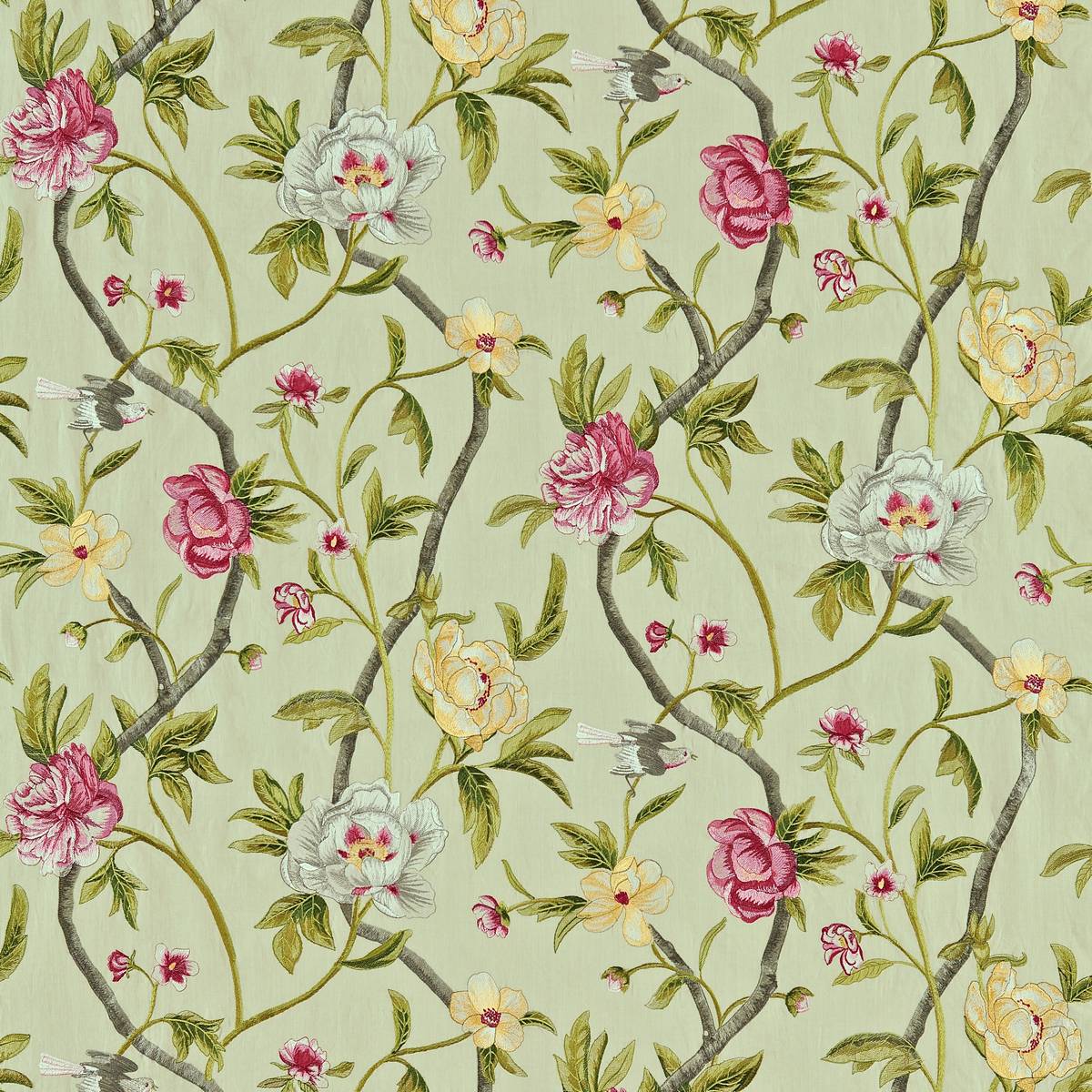 Flowering Tree Porcelain Fabric by Zoffany