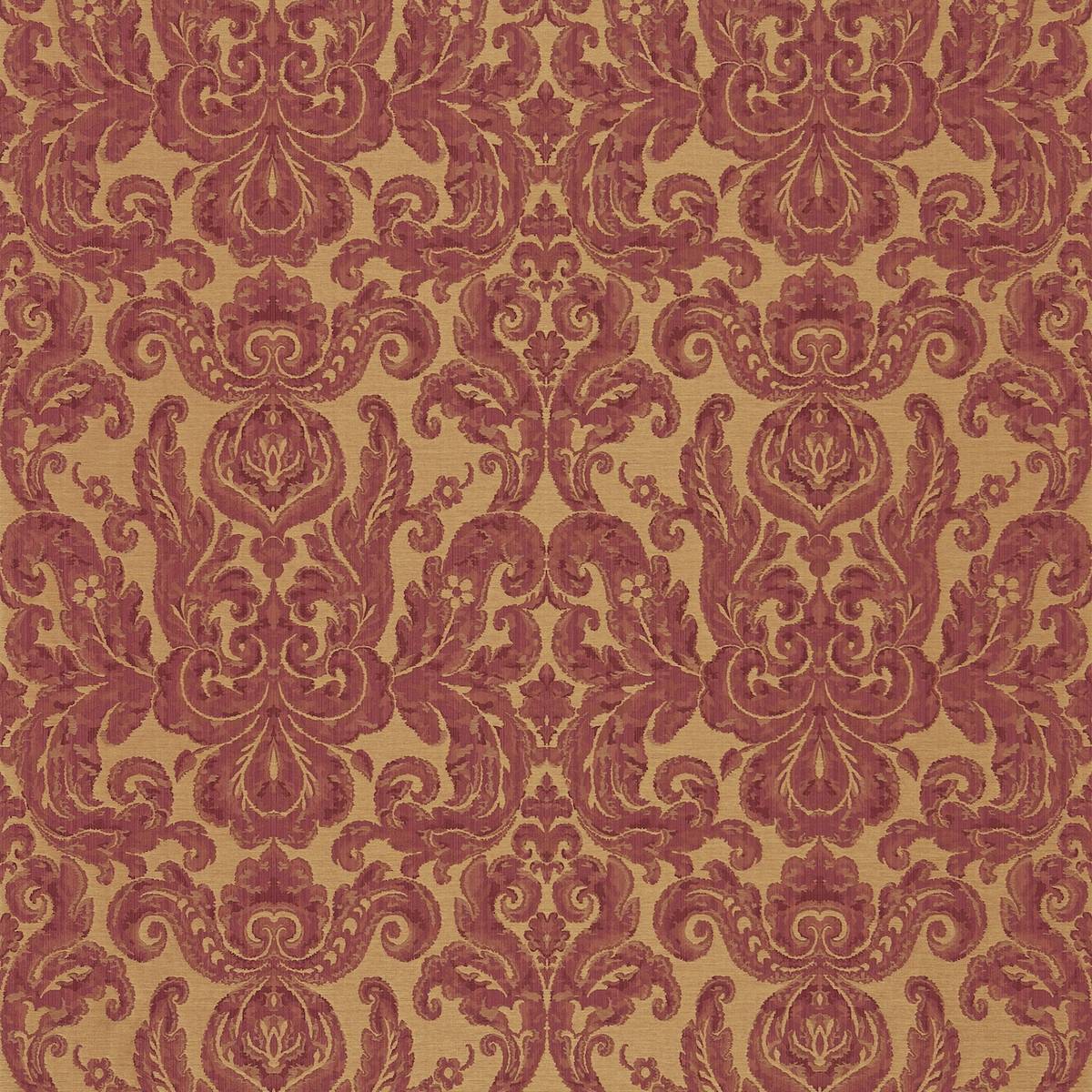 Brocatello Crimson Fabric by Zoffany