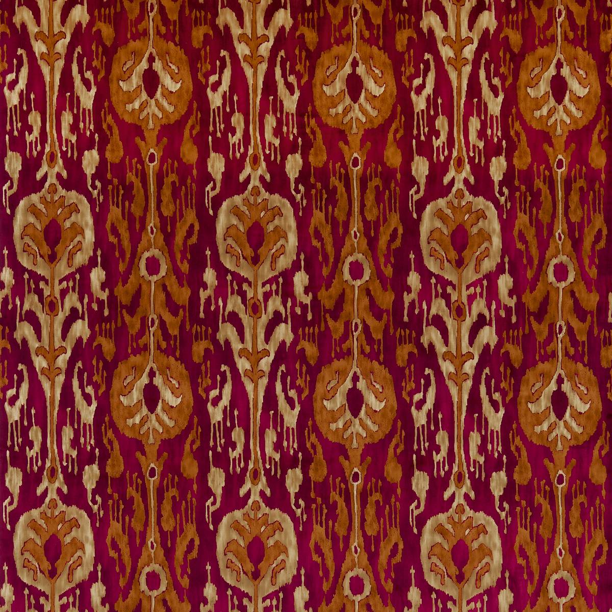Kashgar Velvet Red/Gold Fabric by Zoffany