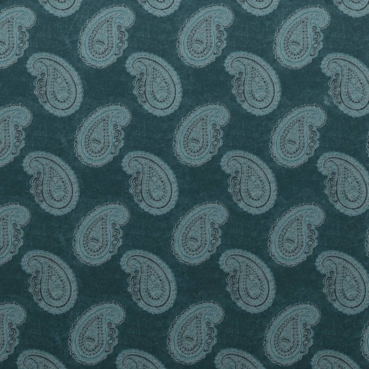 Orissa Velvet Azure Fabric by Zoffany