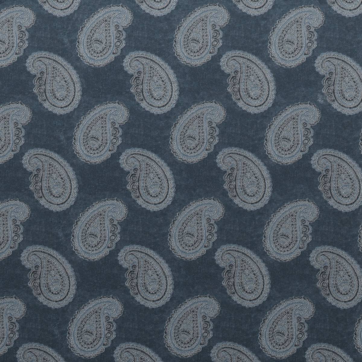 Orissa Velvet Blue Fabric by Zoffany