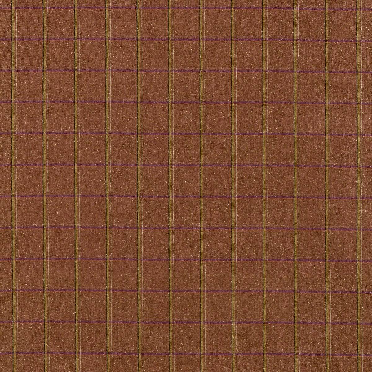 Malin Check Russet Fabric by Zoffany