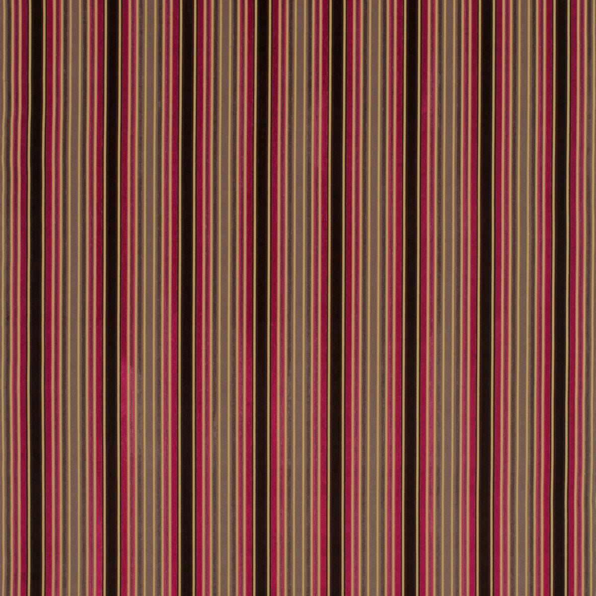 Brook Street Chocolate/Red Fabric by Zoffany