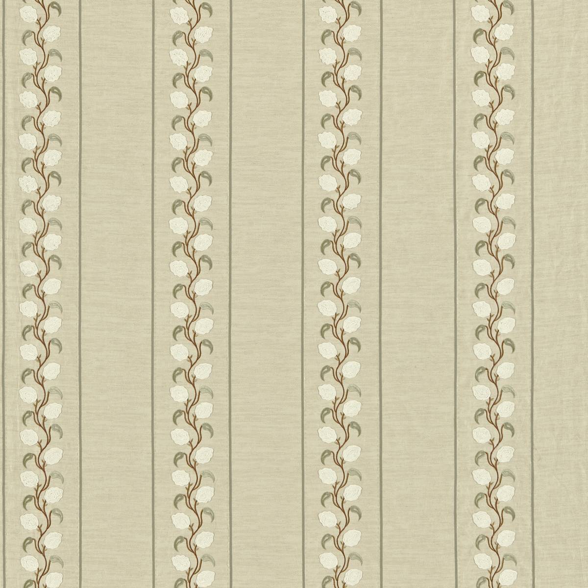Broidery Trail Calico/Green Fabric by Zoffany