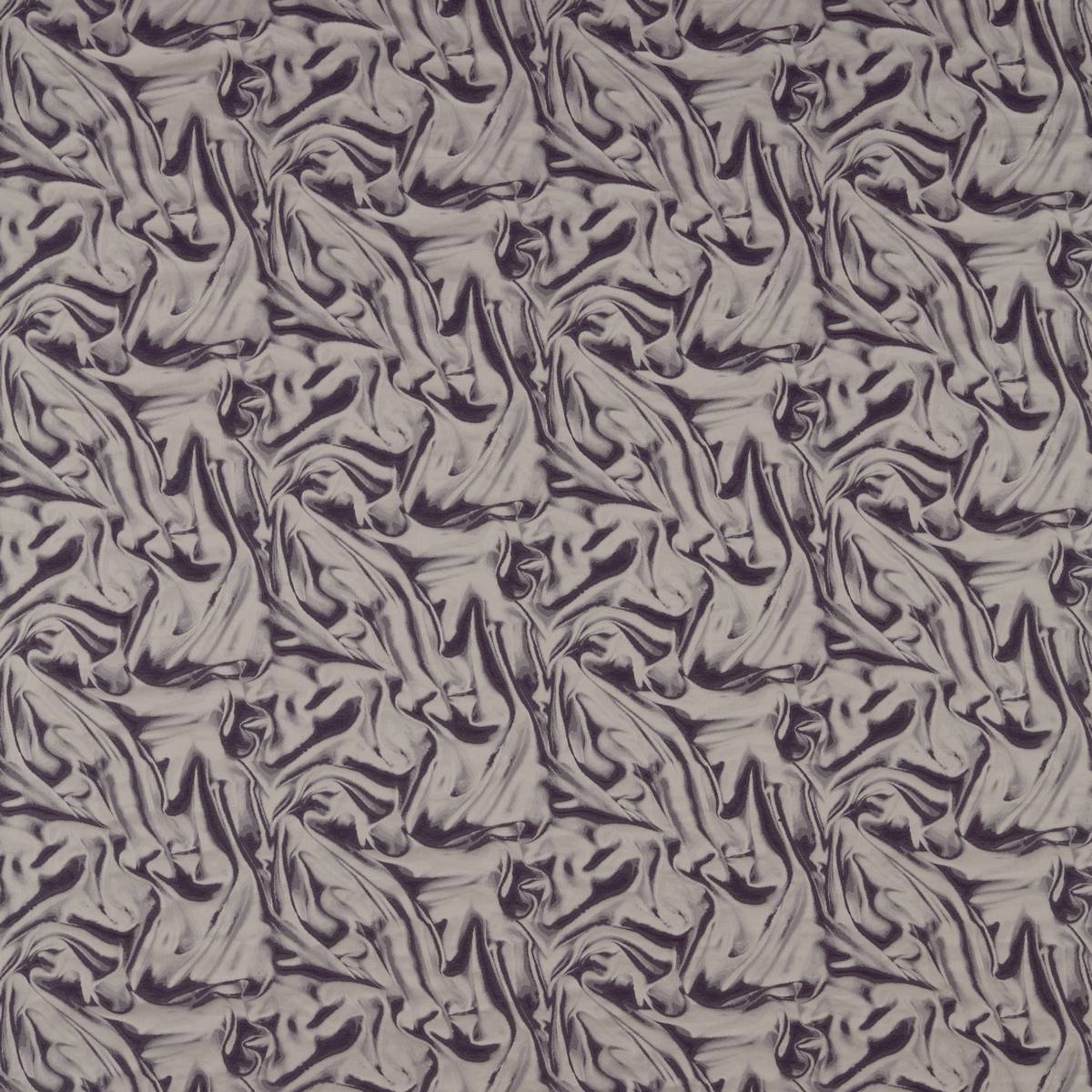 Rouche Logwood Grey Fabric by Zoffany