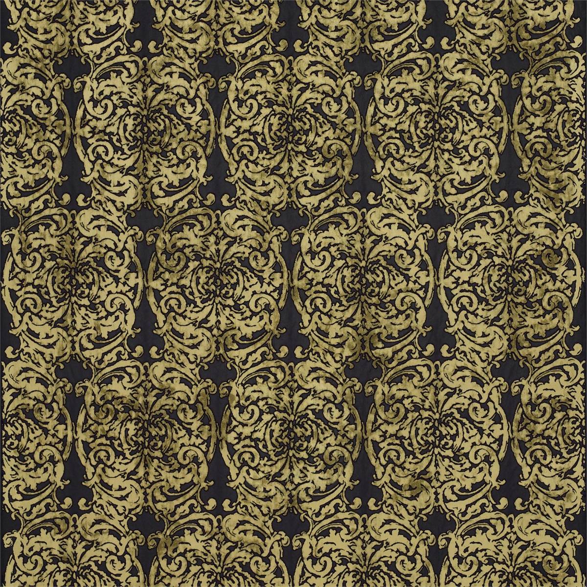 Tespi Carbon/Old Gold Fabric by Zoffany