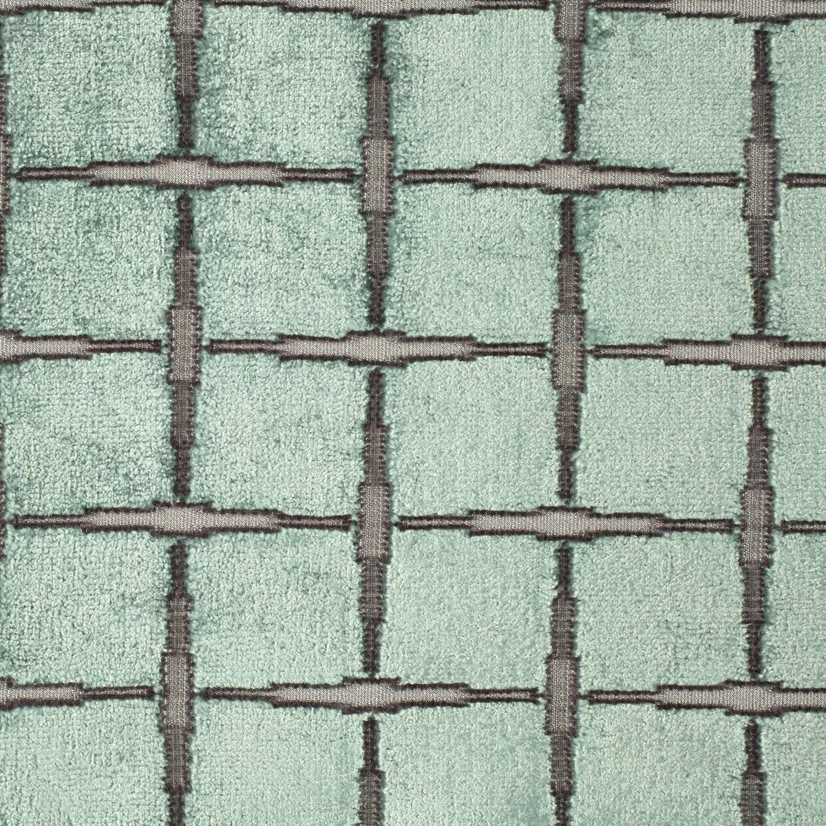 Tespi Square Teal/Silver Fabric by Zoffany