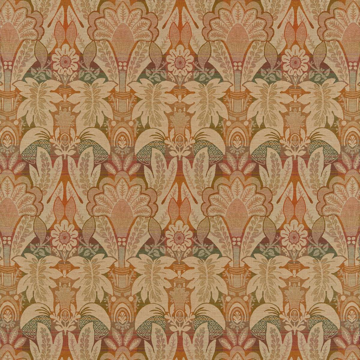 Montrose Amethyst/Orange Fabric by Zoffany