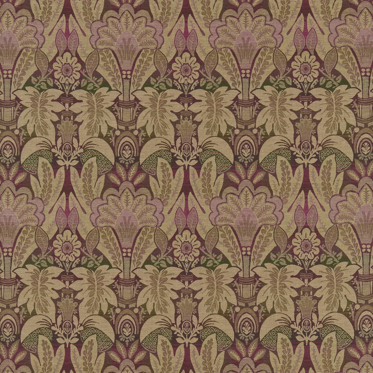 Montrose Olive/Purple Fabric by Zoffany