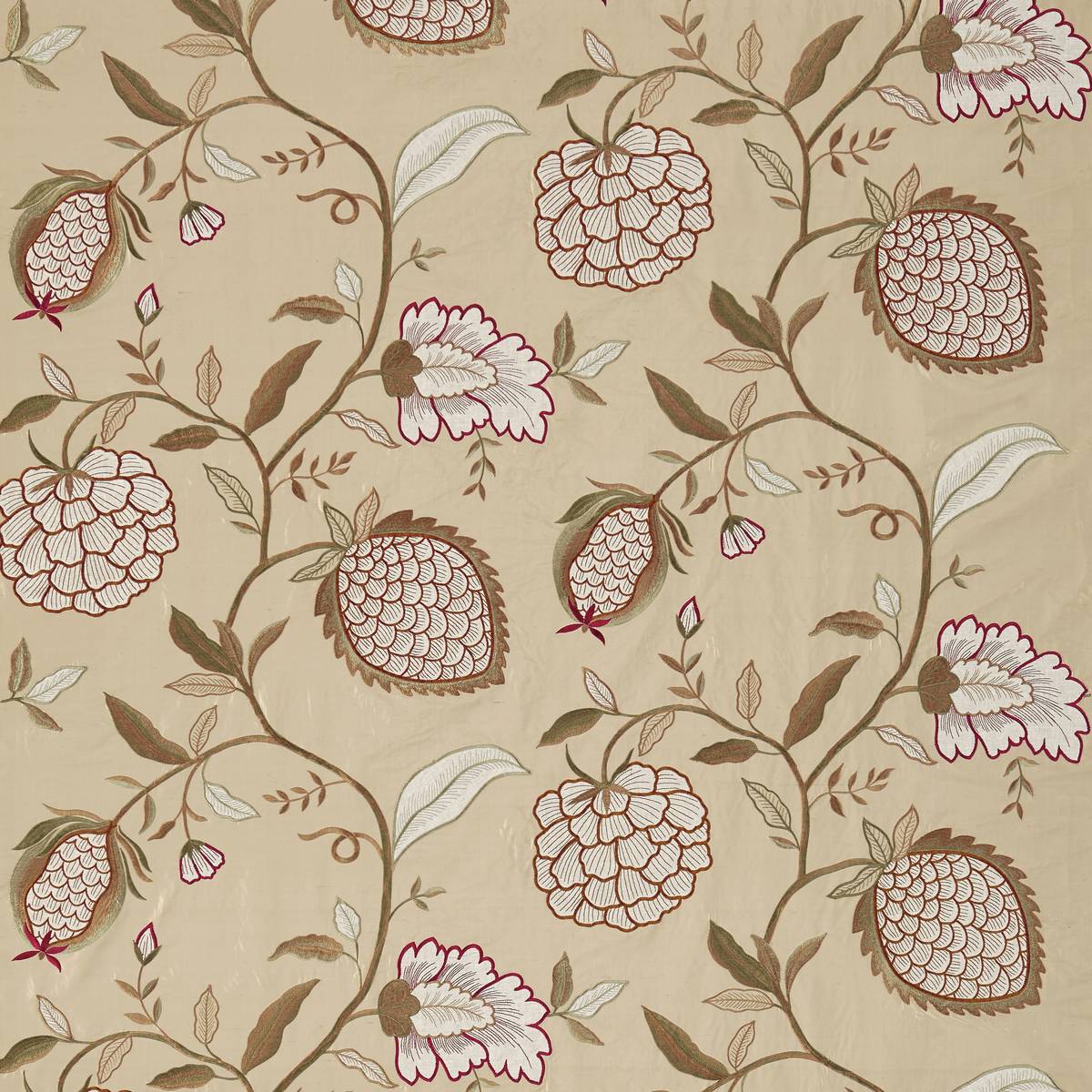 Pomegranate Tree Sienna Fabric by Zoffany
