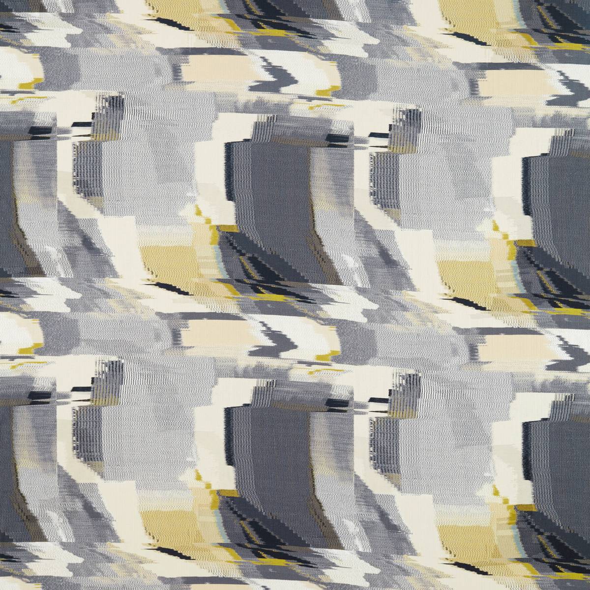 Perspective Charcoal/Gold Fabric by Harlequin