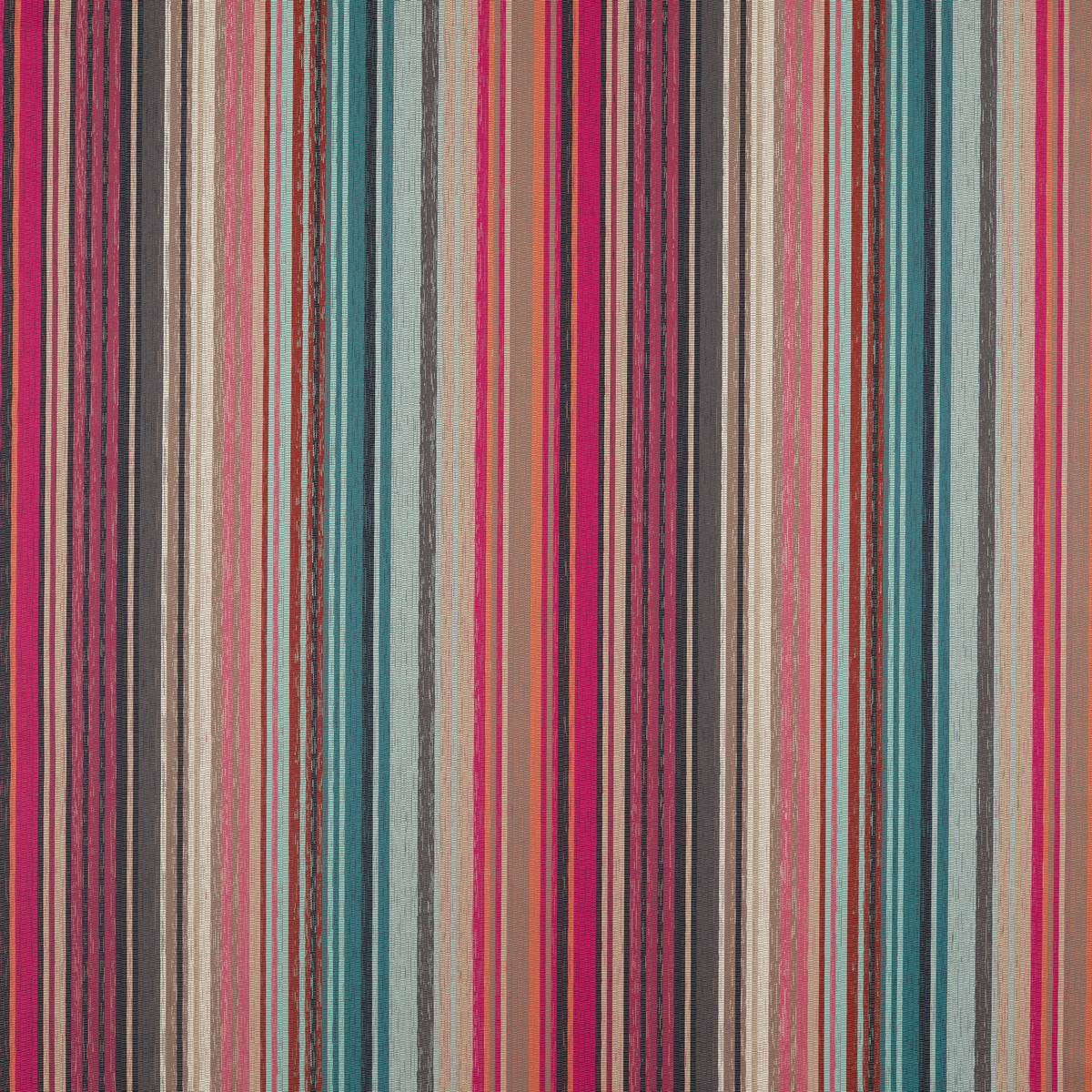 Spectro Stripe Cerise/Marine/Coral Fabric by Harlequin