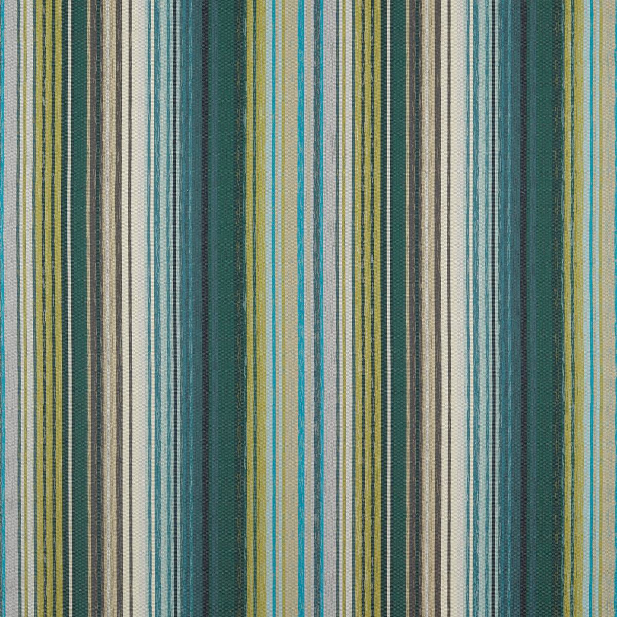 Spectro Stripe Emerald/Marine/Lichen Fabric by Harlequin