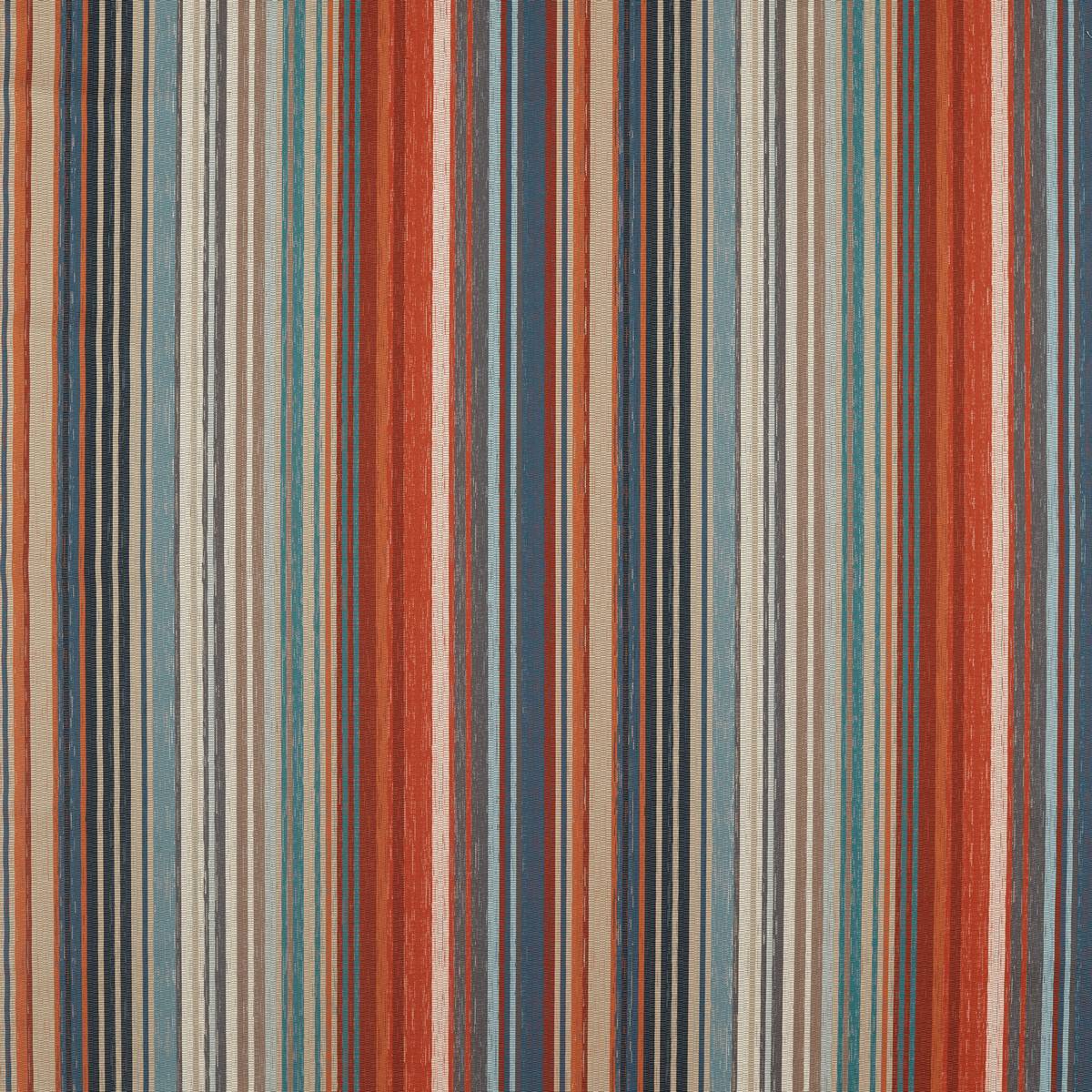 Spectro Stripe Teal/Sedonia/Rust Fabric by Harlequin