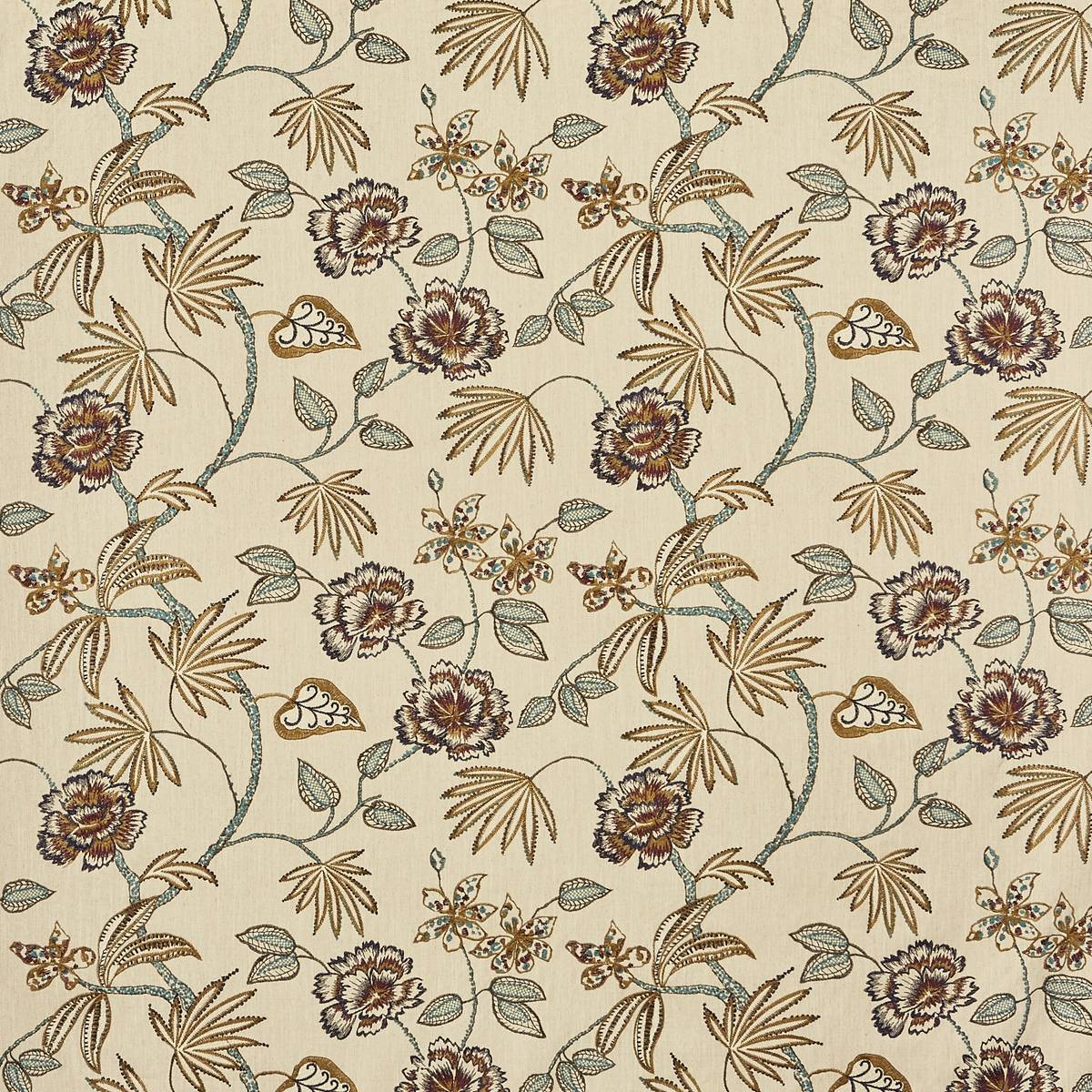 Lotus Flower Emperor Fabric by Prestigious Textiles
