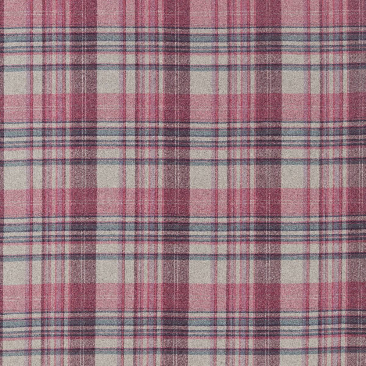 Bryndle Check Mulberry/Fig Fabric by Sanderson