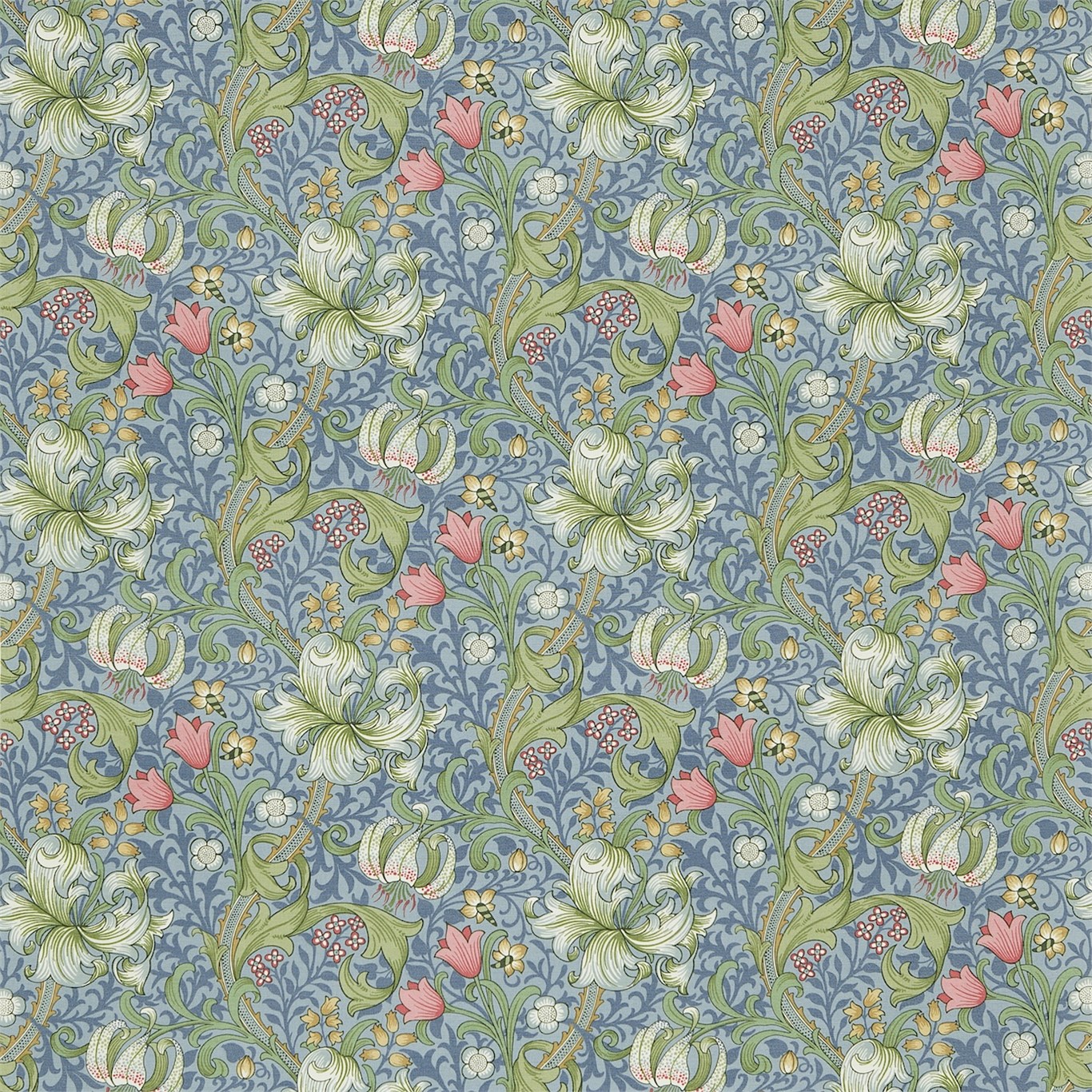 Golden Lily Mineral Fabric by William Morris & Co.