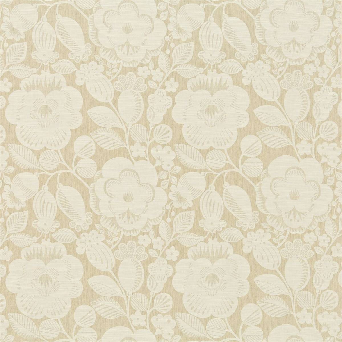 Verena Cream Linen Fabric by Harlequin