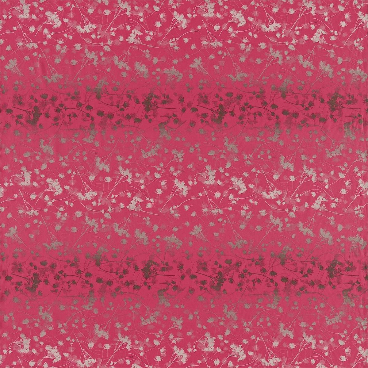 Rue Flower Hot Pink/Zinc Fabric by Harlequin