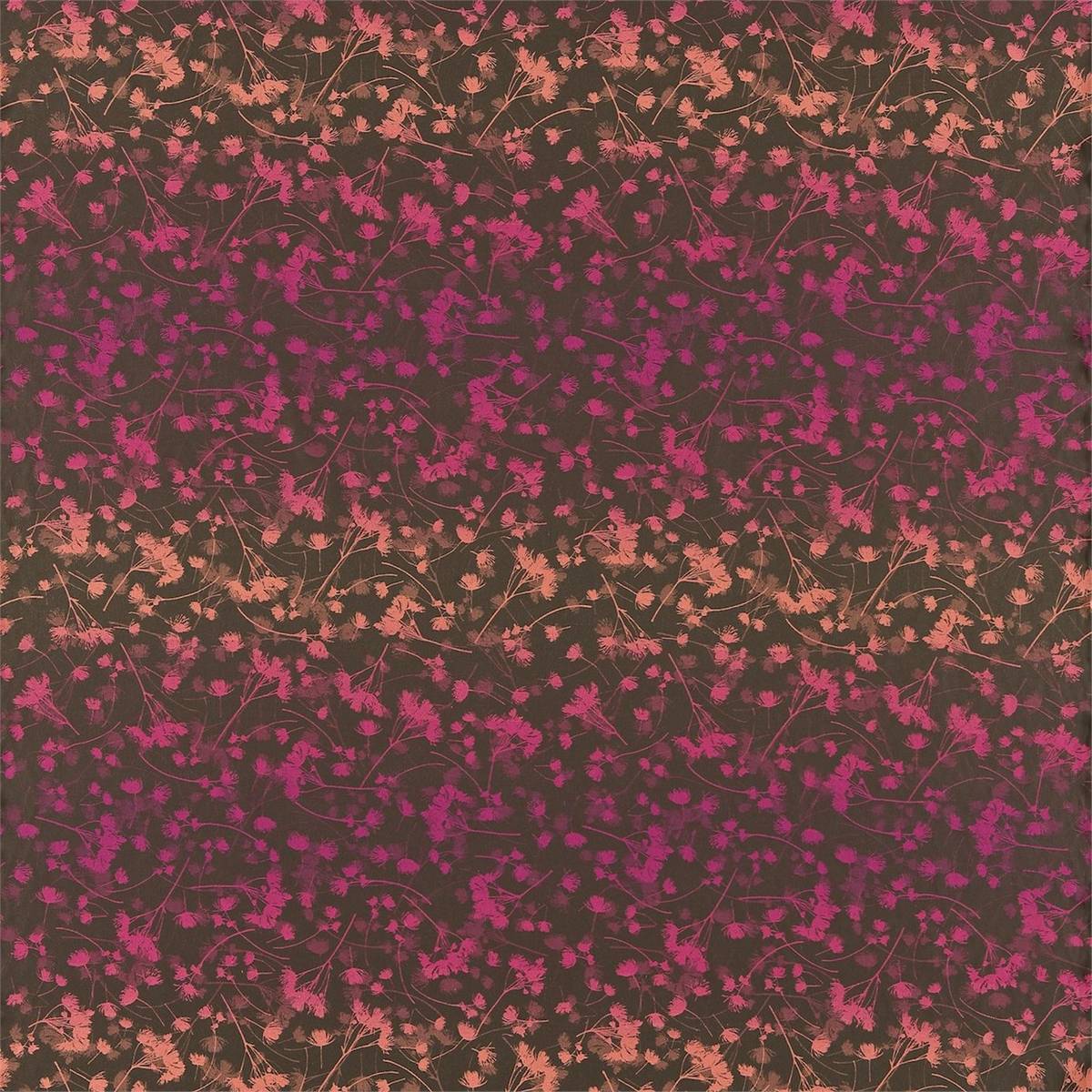 Rue Flower Peat/Magenta/Coral Fabric by Harlequin