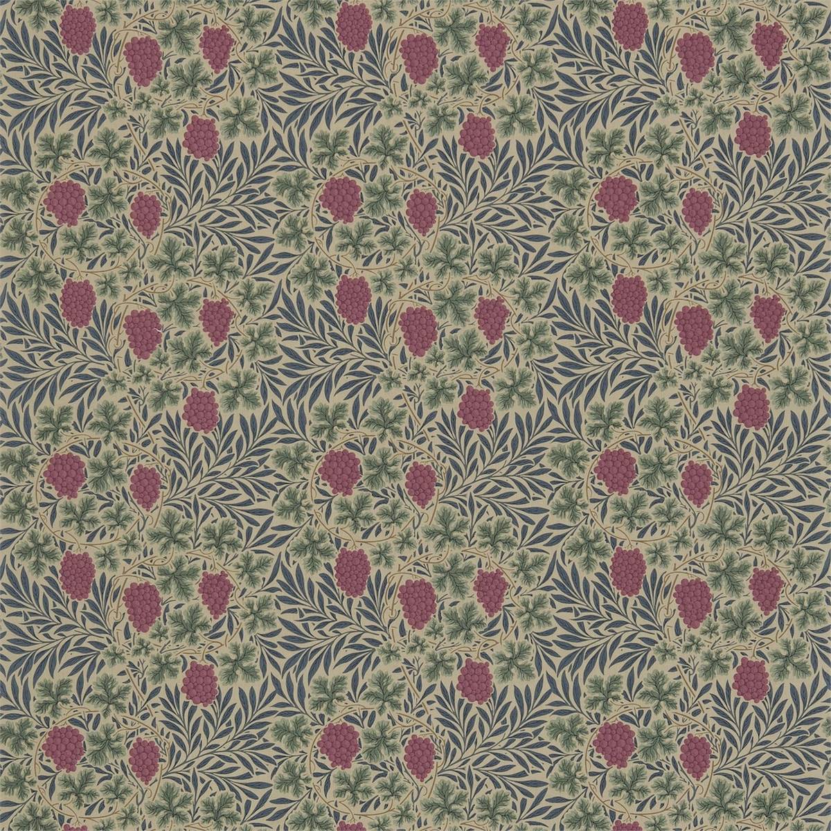 Vine Russet/Heather Fabric by William Morris & Co.
