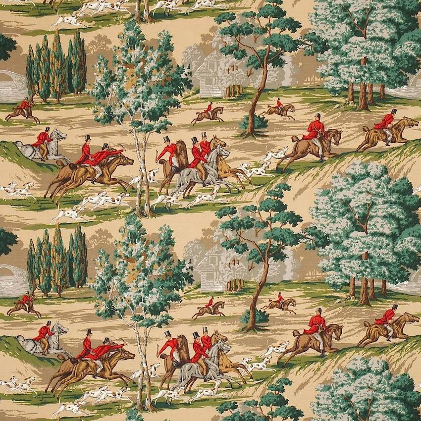 The Hunting Scene Sand Green By Sanderson Made To Measure Roman