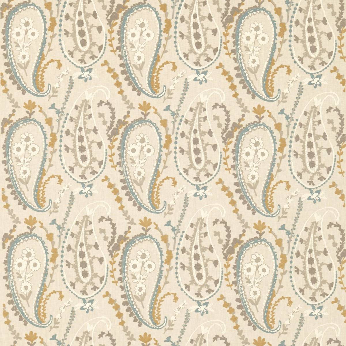 Jamila Wedgwood/Linen Fabric by Sanderson