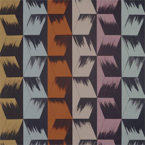Rhombi Stripe Mineral Fabric by Zoffany