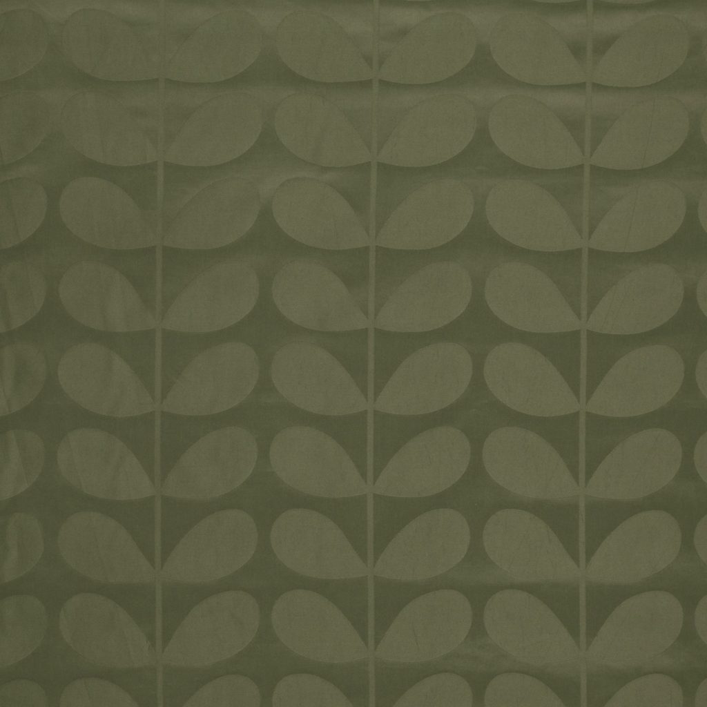 Jacquard Stem Khaki Fabric by Orla Kiely