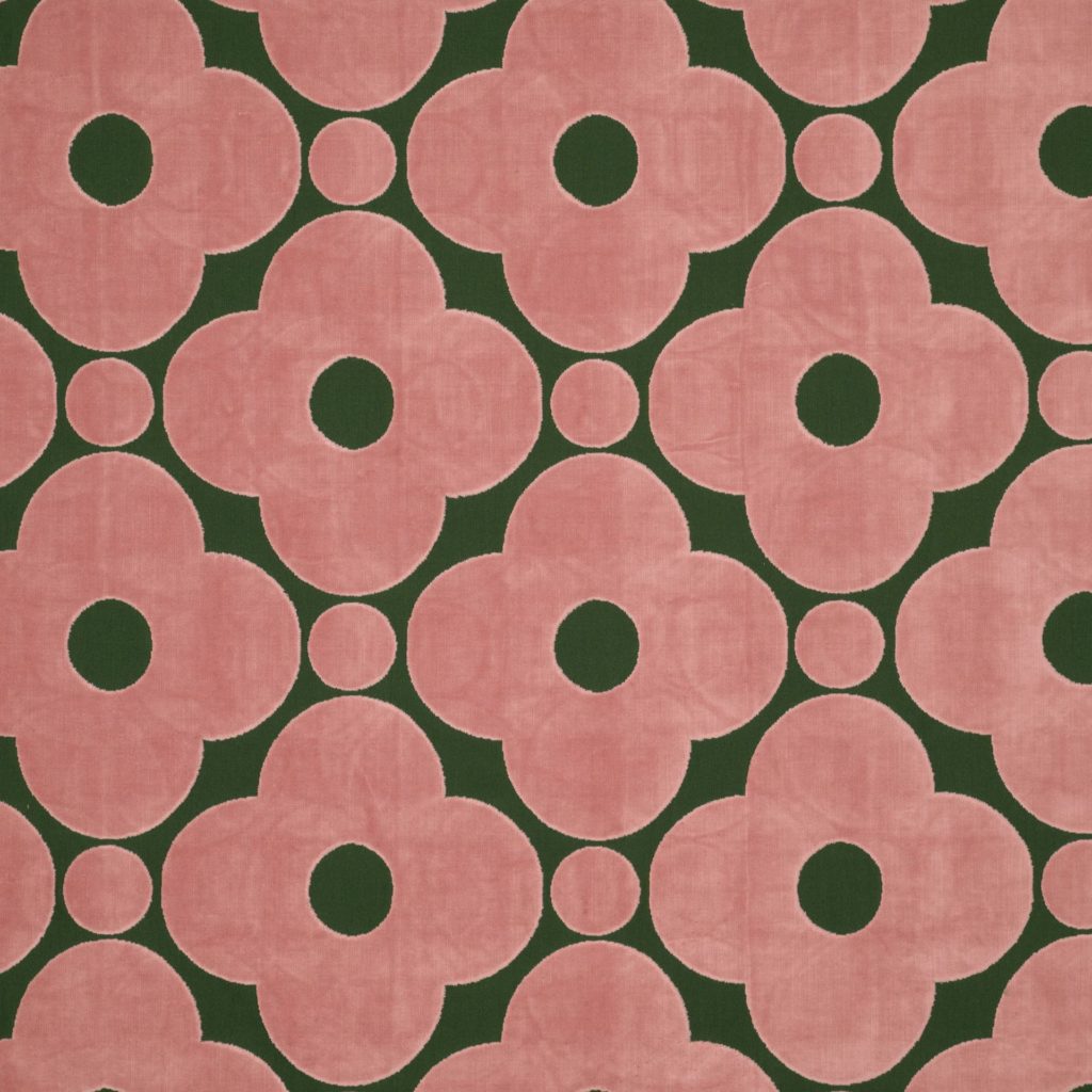 Velvet Spot Flower Jade Fabric by Orla Kiely