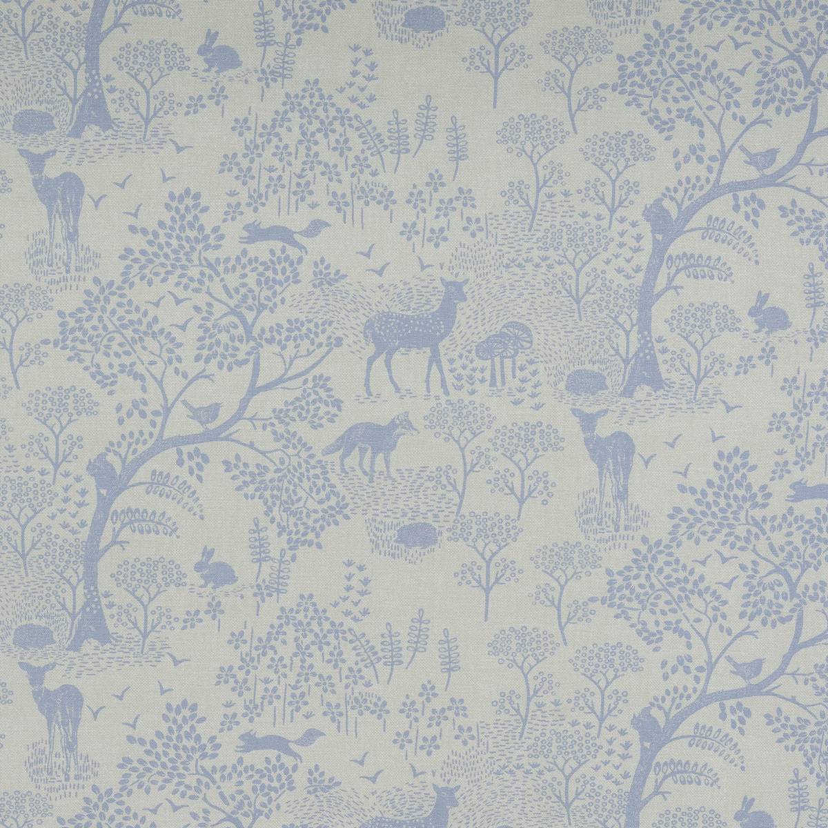 Woodland Life Blue Fabric by Fryetts