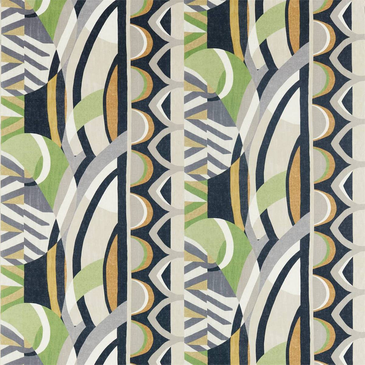 Atelier Saffron/Charcoal/Wasabi Fabric by Harlequin