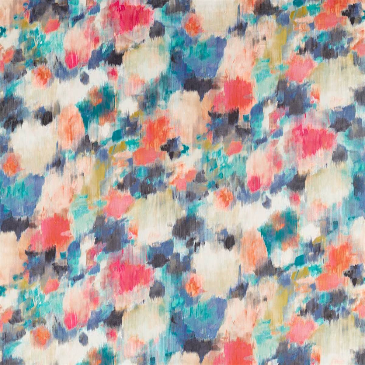 Exuberance Teal/Fuchsia/Mandarin Fabric by Harlequin