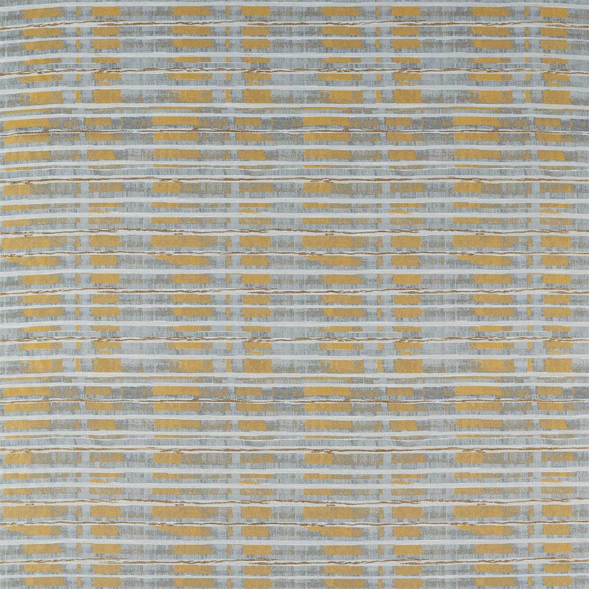 Malwa Gold/Slate Fabric by Harlequin
