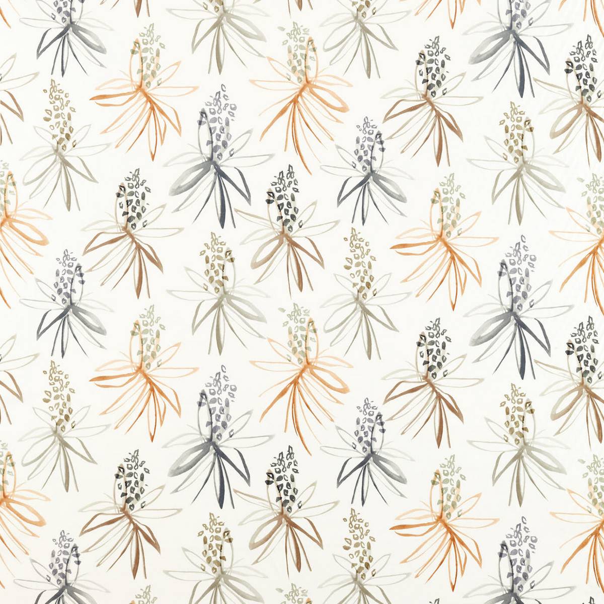 Tillandsia Amber/Slate Fabric by Scion