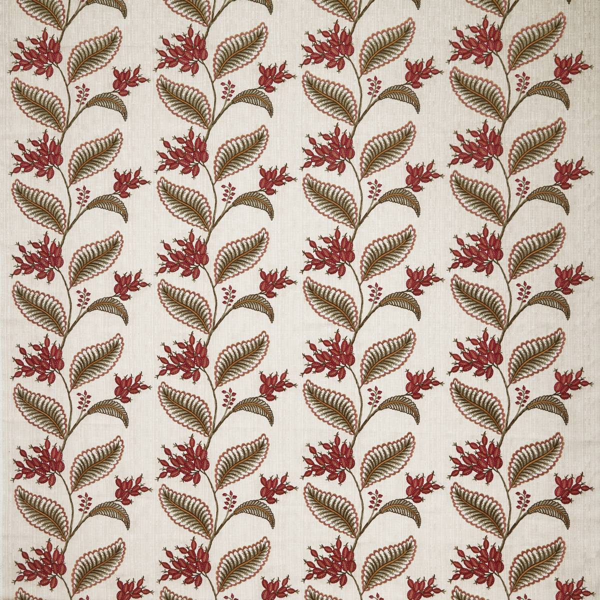 Berry Vine Ruby Fabric by iLiv