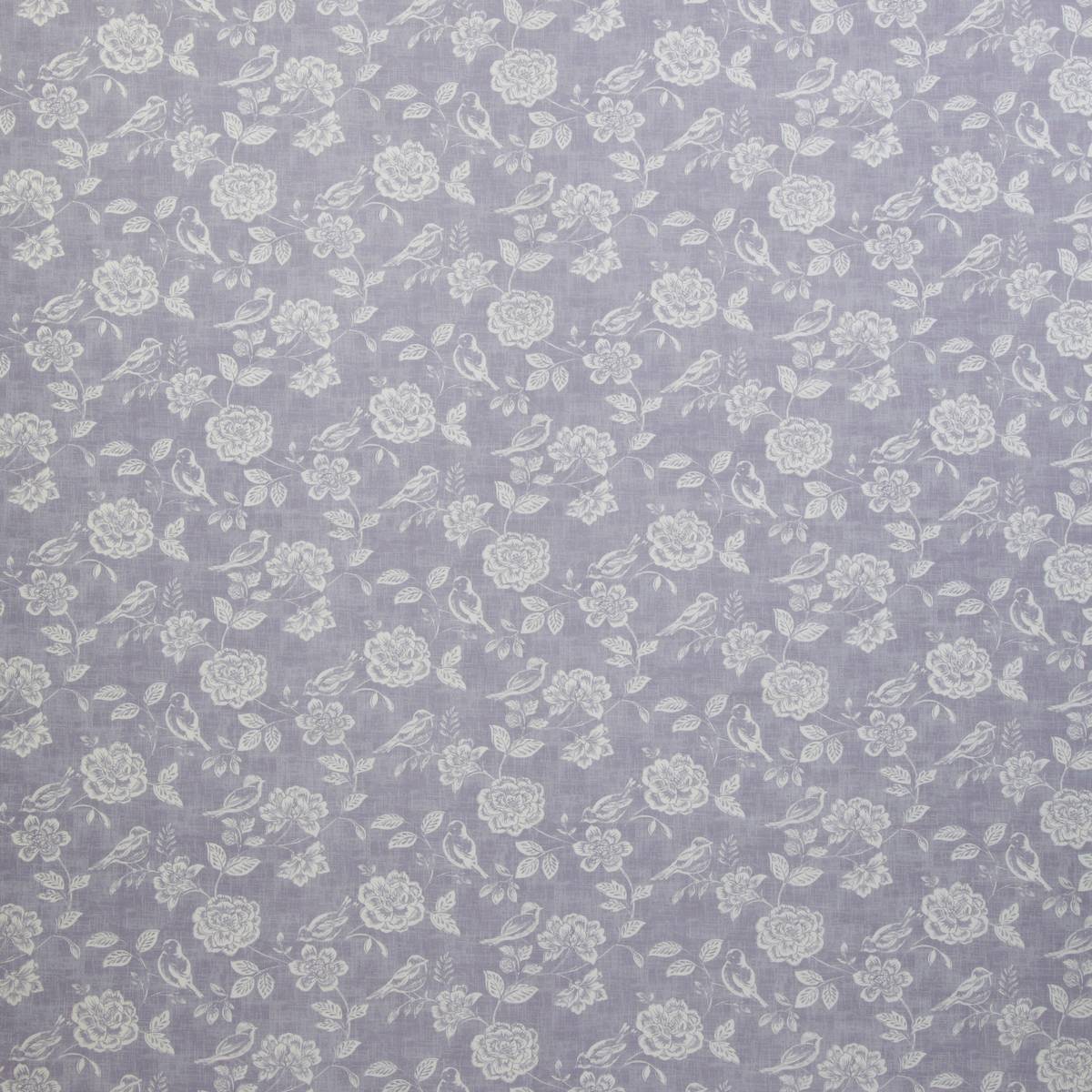 Bird Garden Print Lavender Fabric by iLiv