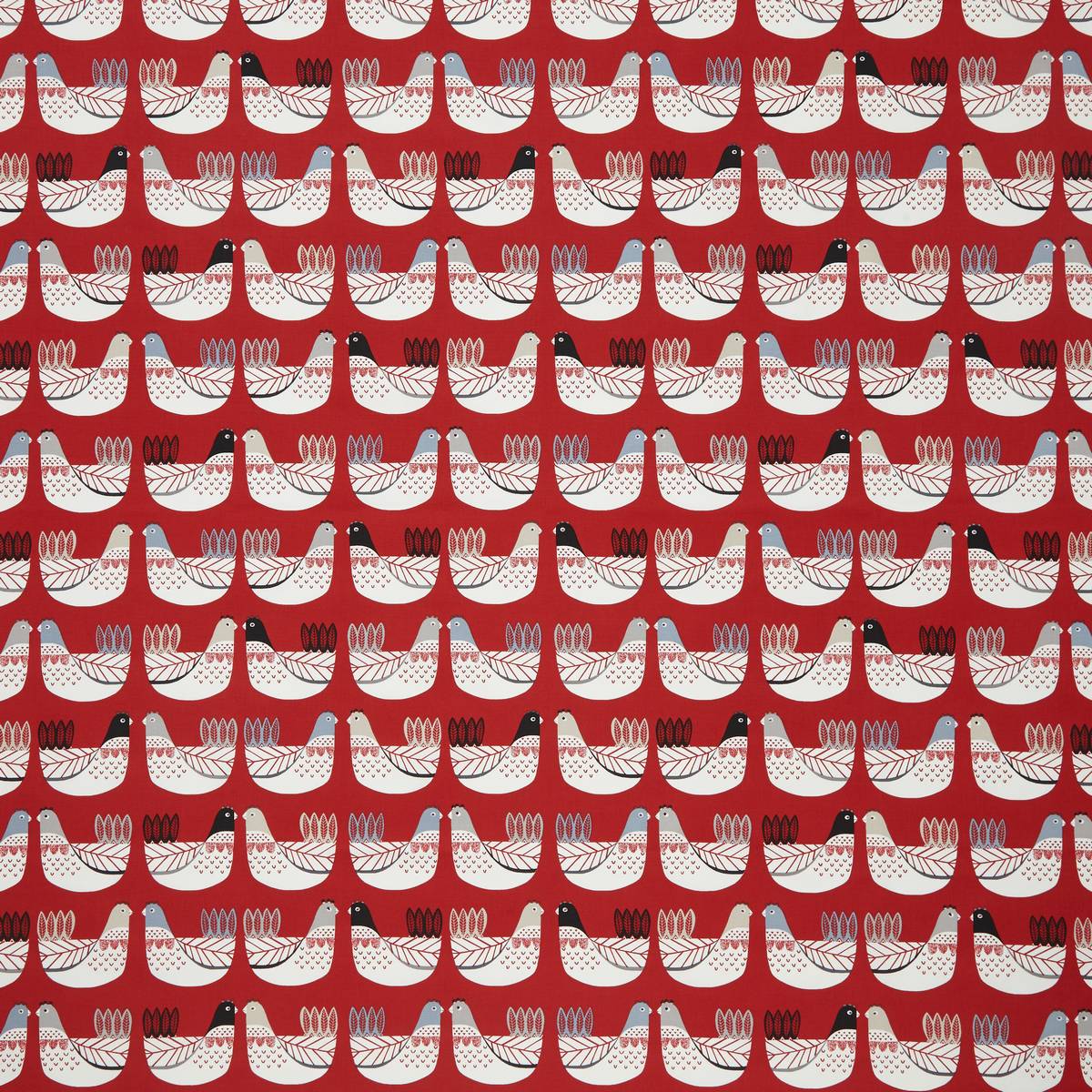 Cluck Cluck Scarlet Fabric by iLiv