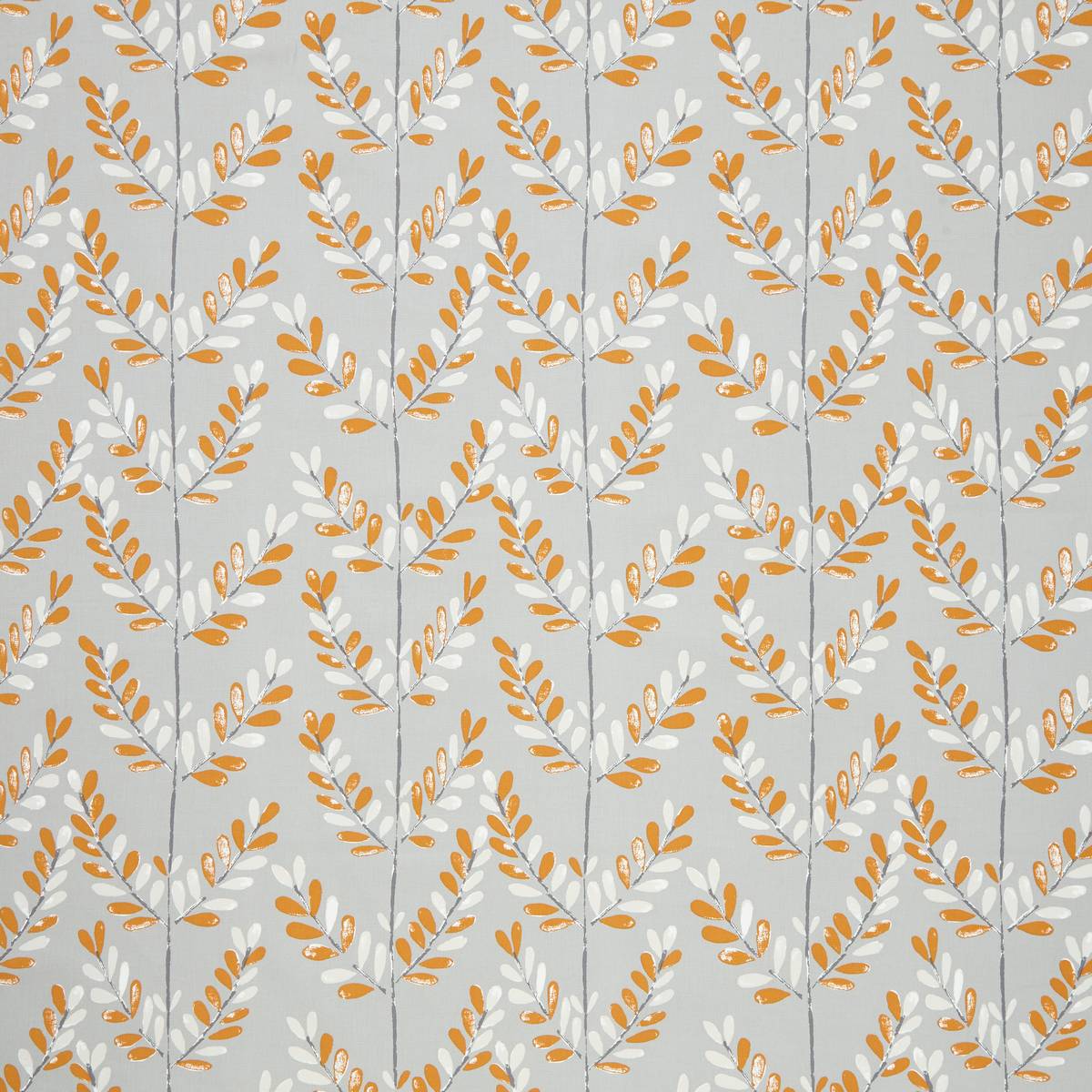 Scandi Sprig Tangerine Fabric by iLiv