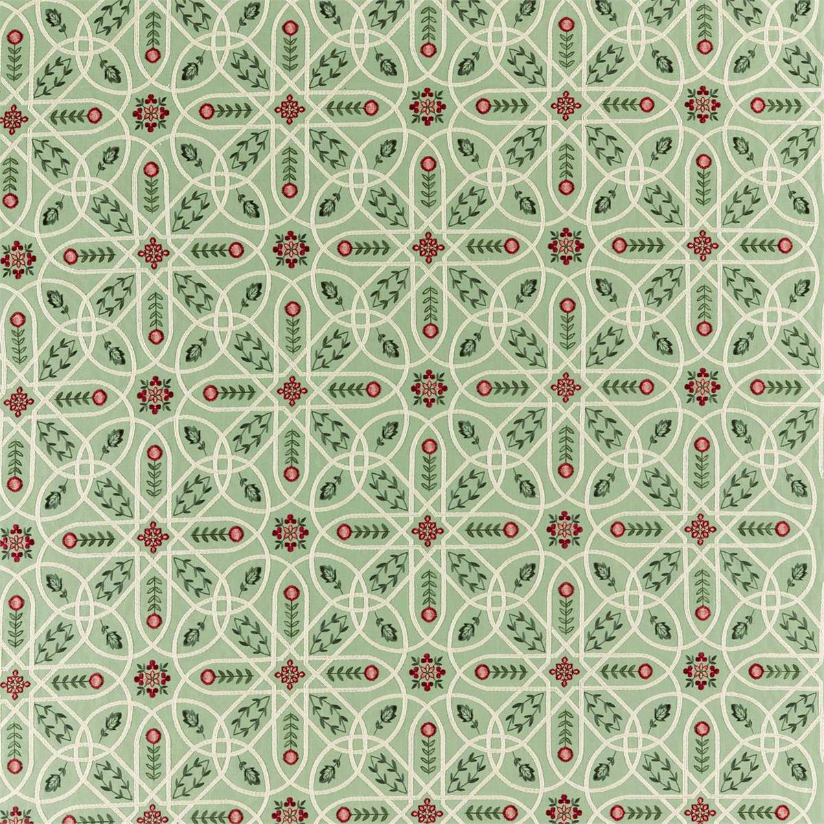 Brophy Embroidery Bayleaf Fabric by William Morris & Co.