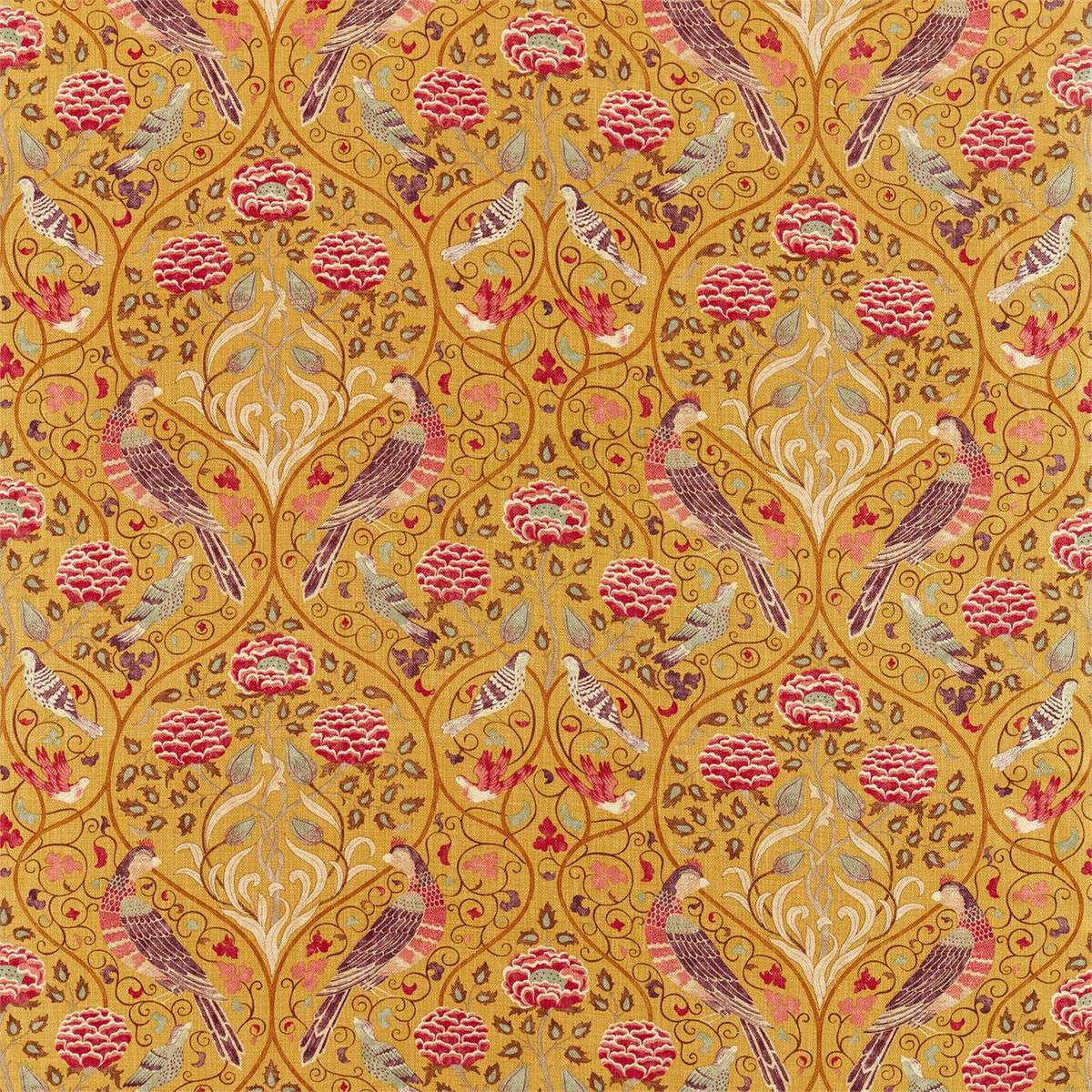 Seasons By May Saffron Fabric by William Morris & Co.