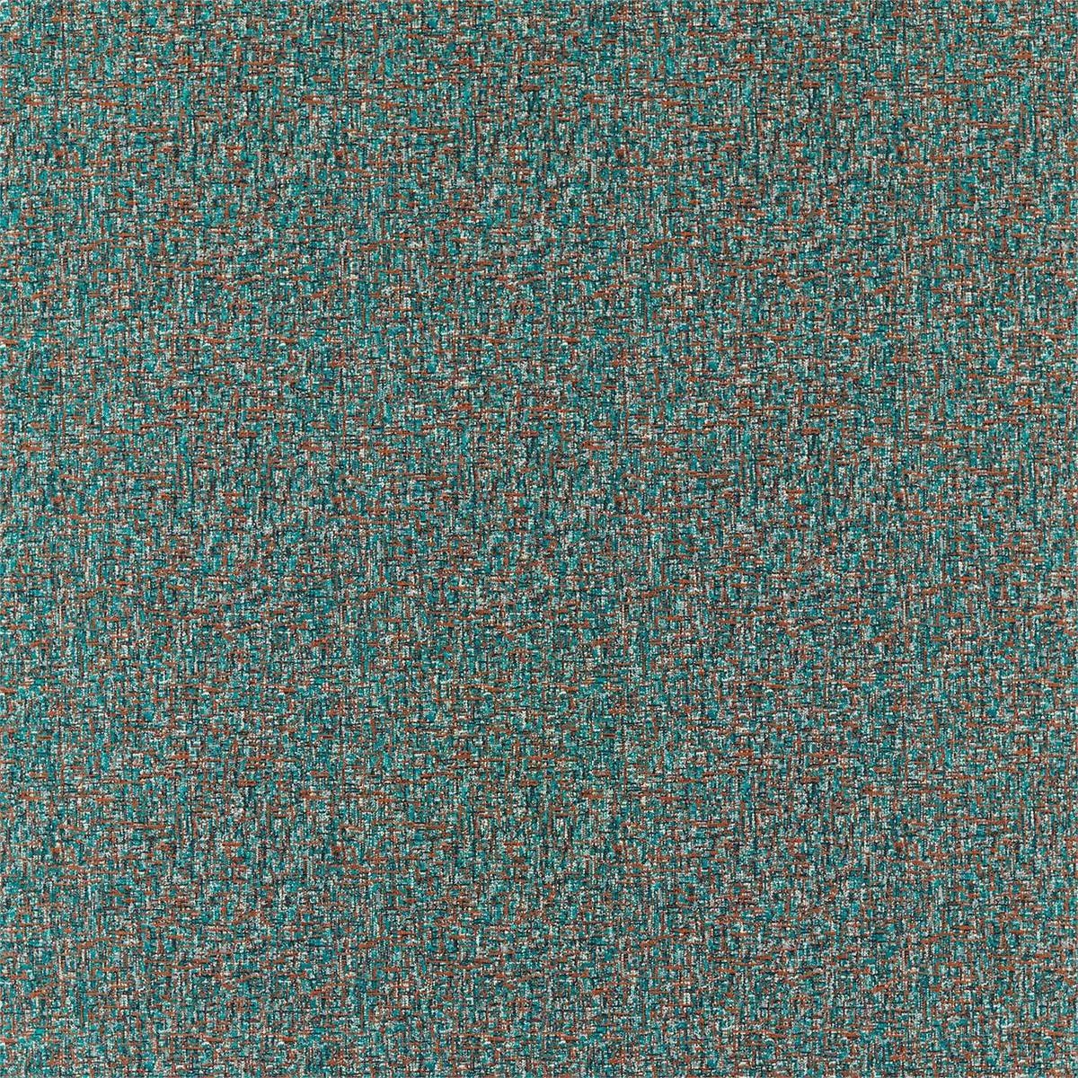 Nickel Teal/Rust Fabric by Harlequin