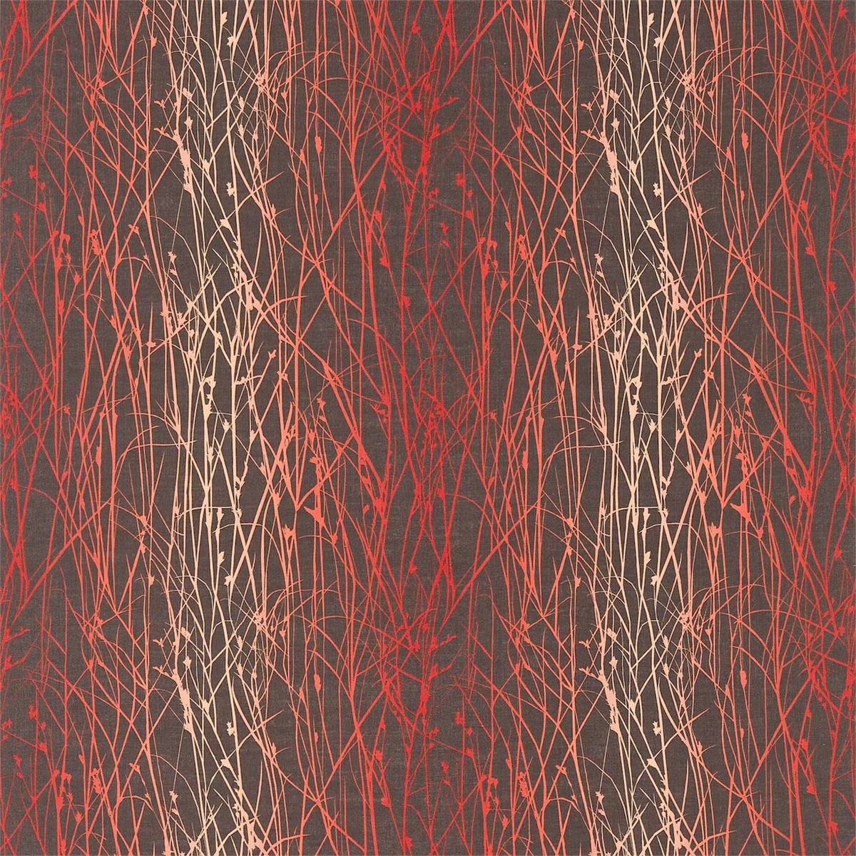 Grasses Zinc/Chilli/Coral Fabric by Harlequin