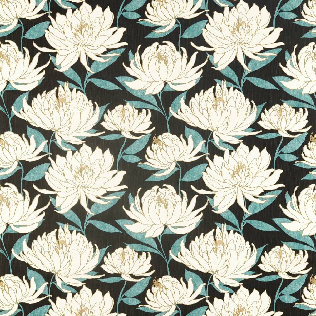 Sebal Midnight/Kingfisher Fabric by Harlequin