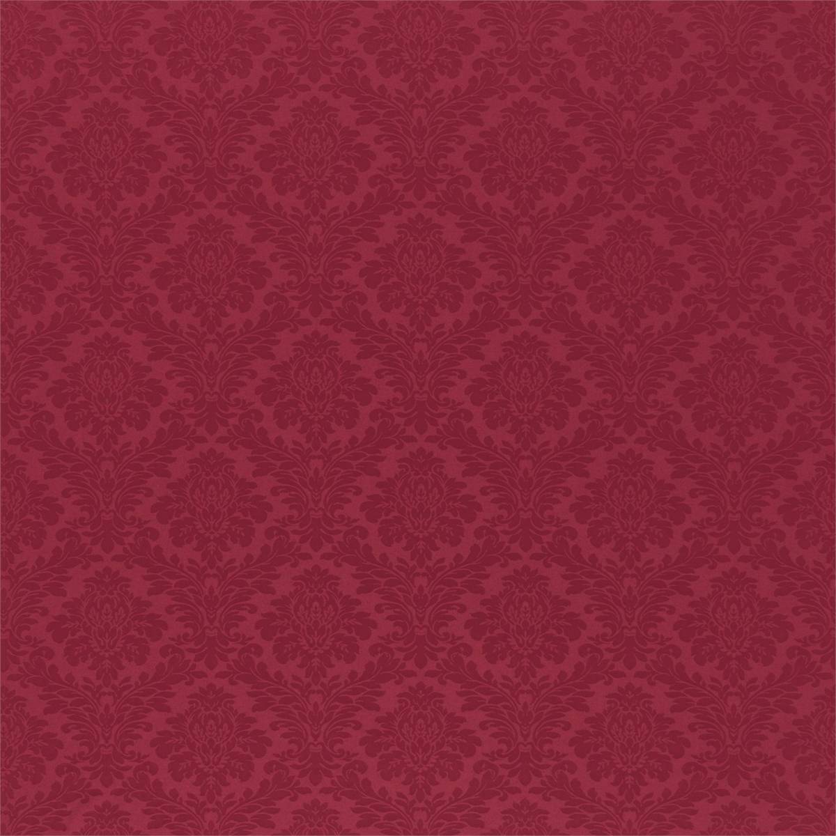 Lymington Damask Red Fabric by Sanderson