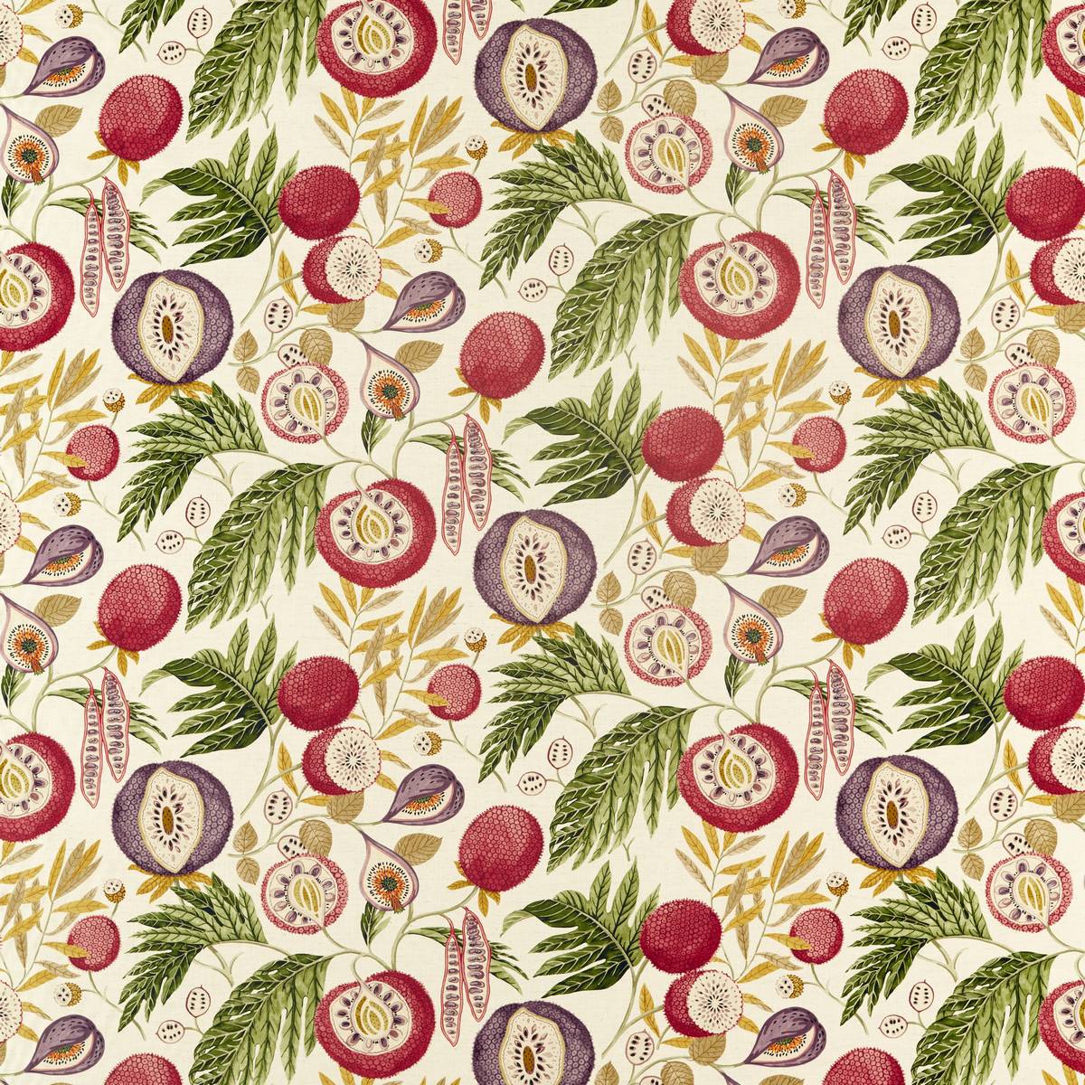 Jackfruit Fig/Olive Fabric by Sanderson