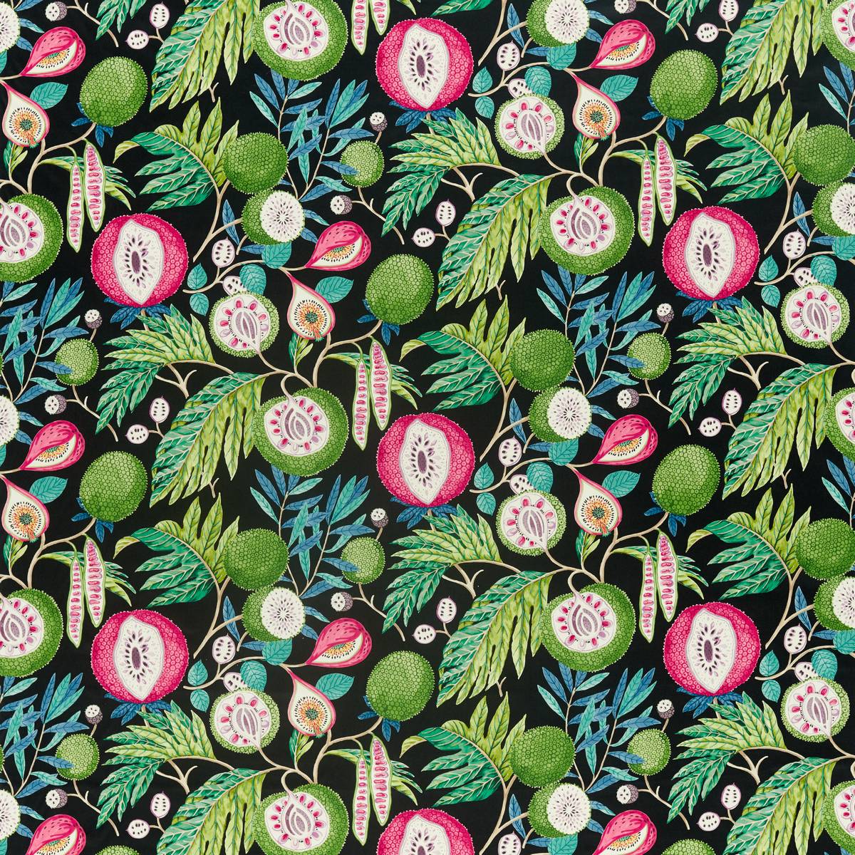 Jackfruit Tropical/Ink Fabric by Sanderson