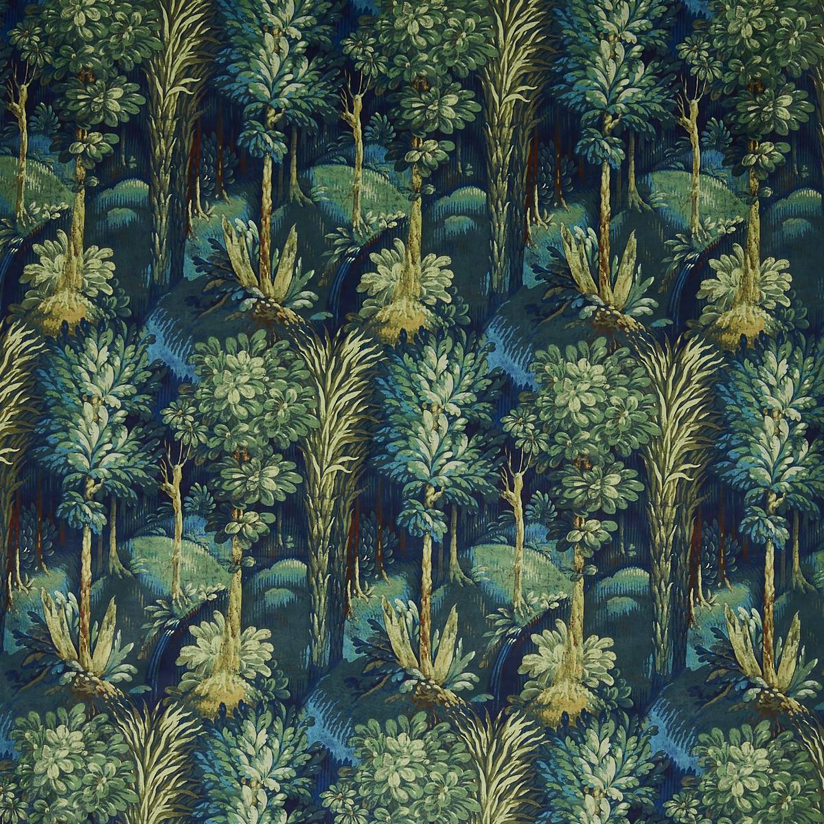 Forbidden Forest Sapphire Fabric by Prestigious Textiles