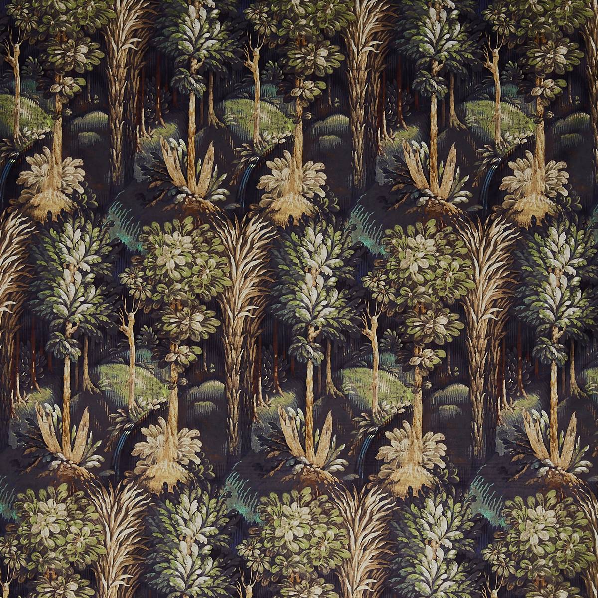 Forbidden Forest Ebony Fabric by Prestigious Textiles