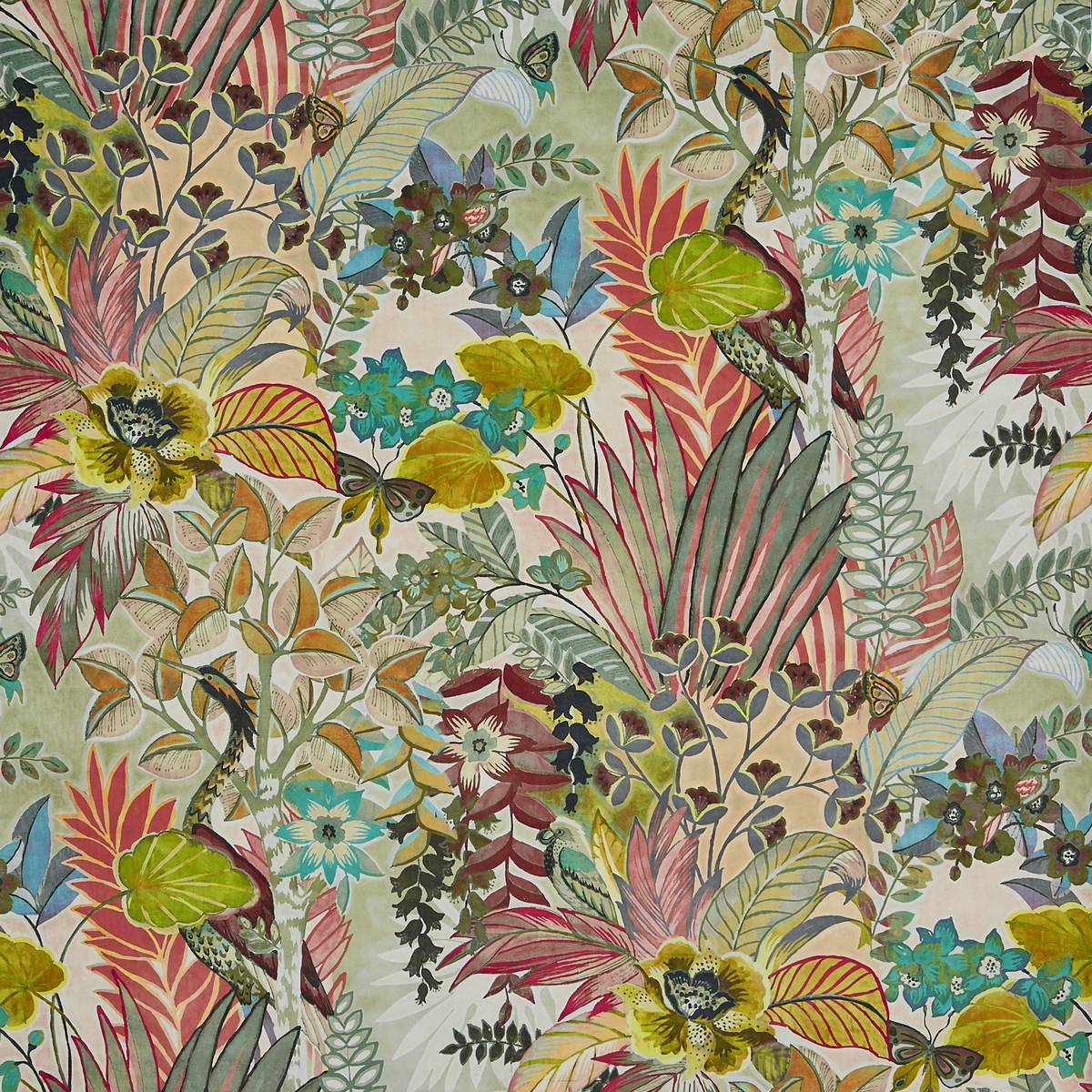 Hidden Paradise Pastel Fabric by Prestigious Textiles